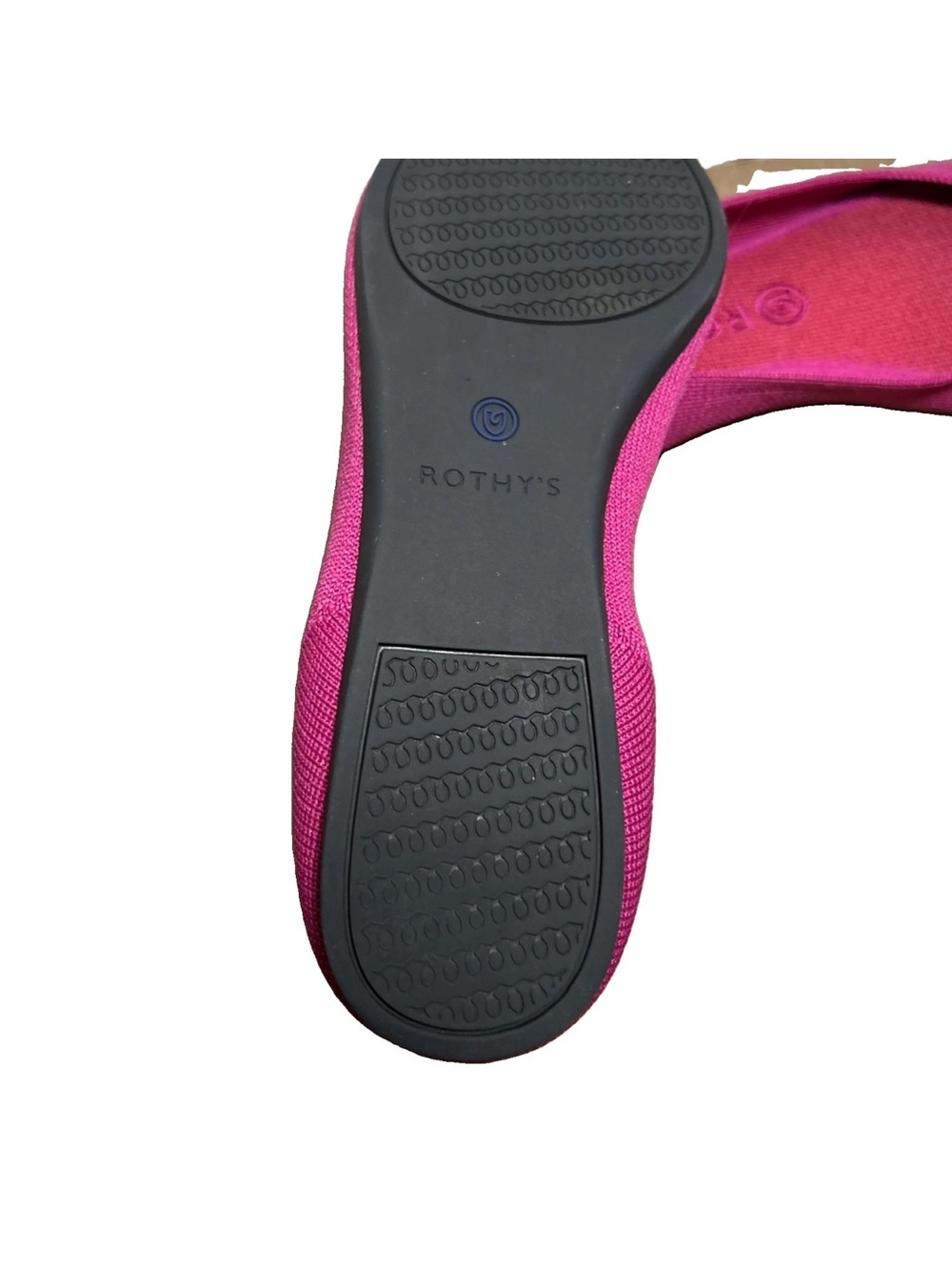 Rothy’s Women’s Knit Slip On Flats Pink & Blue Contrast Trim Pointed Toe Size 9 - Picture 7 of 13